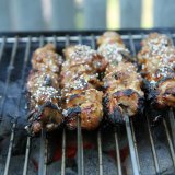 Barbecue chicken skewers