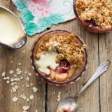 Cherry Apple Crumble with Marzipan