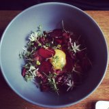 Beetroot beef tartare at Oliver and The Black Circus