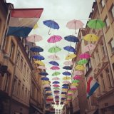 Colourful art installation in Luxembourg City