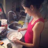 Ayshea making manti dough