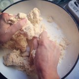 Ayshea making manti dough
