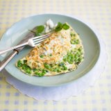 Pea and Mint omelette with Feta