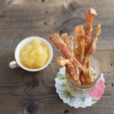 Pork Scratchings with Apple Sauce