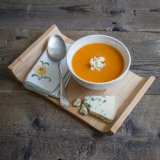 Roast Pumpkin Soup with Blue Cheese