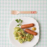 Green Potato salad and sausages