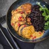 Baked aubergine curry