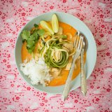 Thai chicken curry with courgette noodles