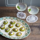Pea and Mint Blinis