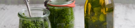 Wild garlic pesto and oil