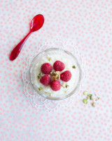 Coconut Rice Pudding with Raspberries