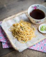 Japanese soba noodles with smoky dipping sauce