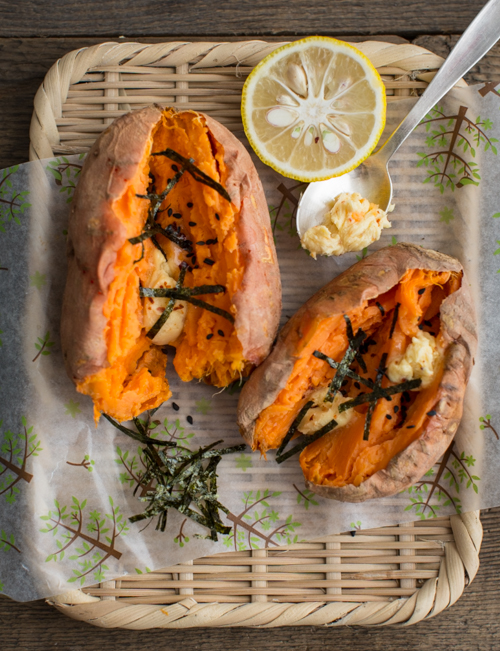 Baked Sweet Potatoes with Miso Yuzu Butter ⋆Anne's Kitchen