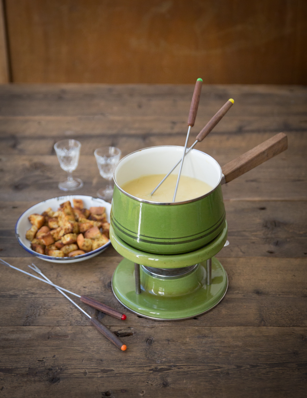 Kachkéis Cheese Fondue with Mustard Croutons ⋆Anne&amp;#39;s Kitchen